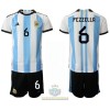 Maglia ufficiale Argentina German Pezzella 6 Casa Mondiali 2022 per Bambino